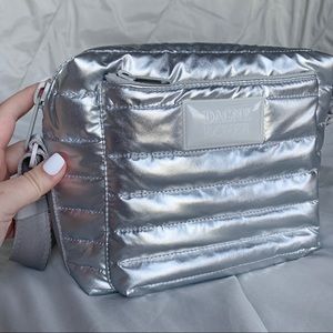 NWT Dagne Dover Micah Crossbody in Silver Puff
